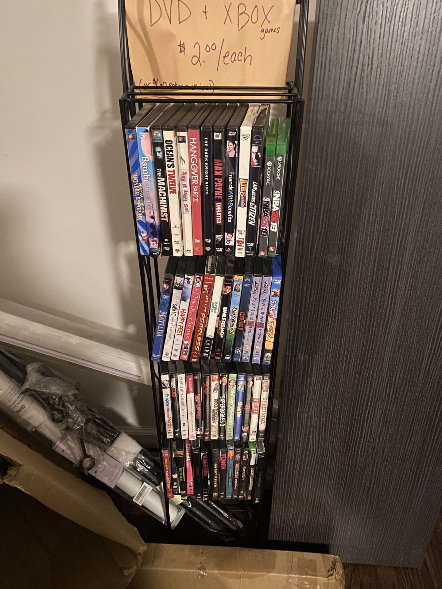 DVD Rack And Movies & Games