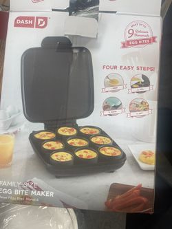 DASH Sous Vide Style Family Size Egg Bite Maker for Breakfast Bites,  Sandwiches, Healthy Snacks or Desserts, Keto & Paleo Friendly (9 Servings),  Aqua for Sale in Montclair, CA - OfferUp