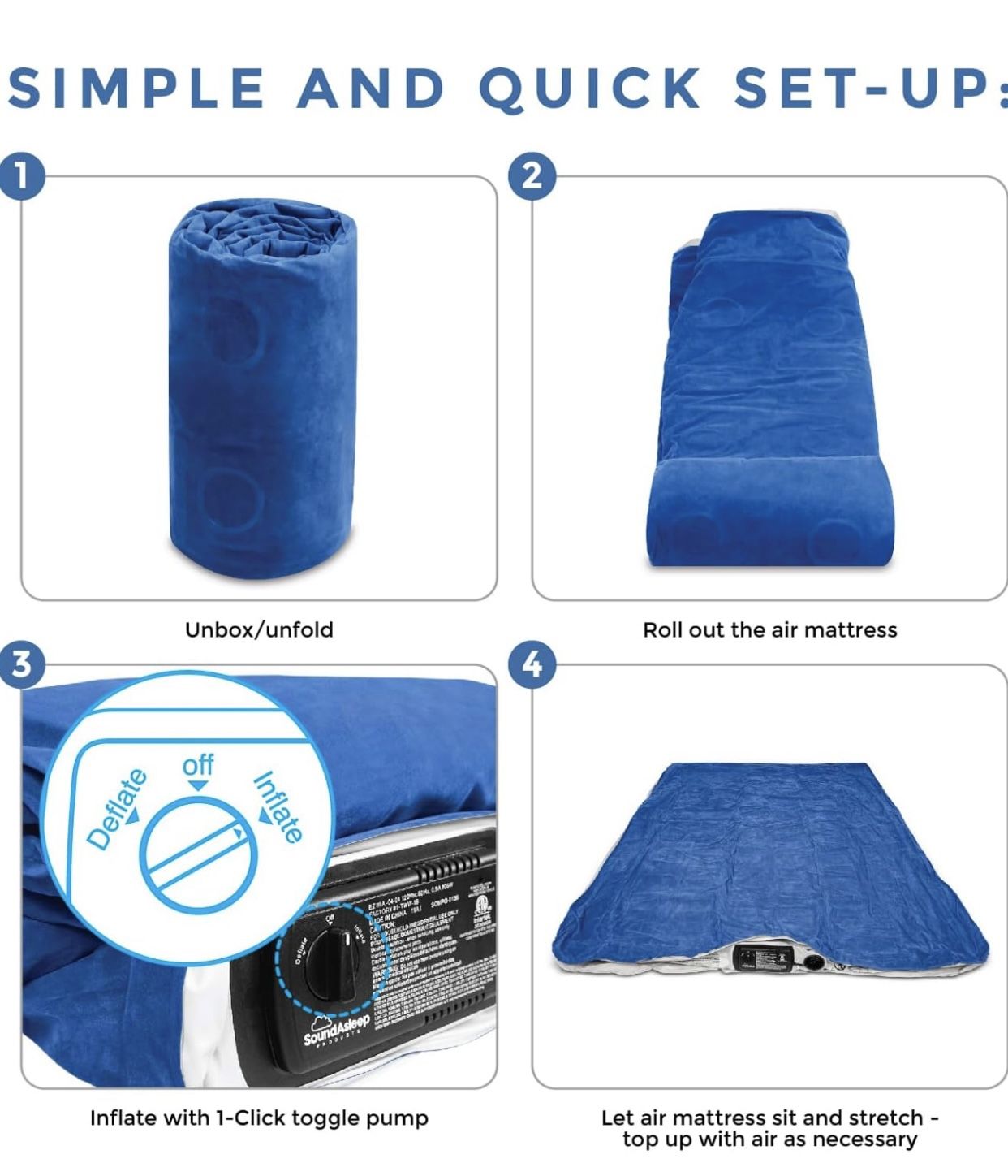 New Inflatable Sound ASleep Mattress Queen Size