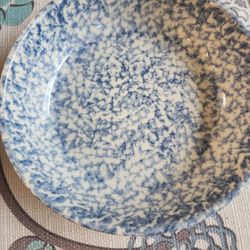 Roseville Pottery Bowl Blue Splash