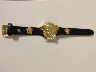 Leather bracelet stainless steel symbol