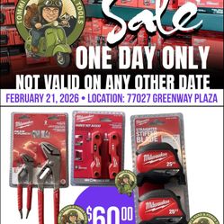 ONE DAY ONLY: Milwaukee Plier, Tape Measure, and Hex Key 3-Pack Bundle