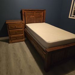 Twin Bed With Night Stand