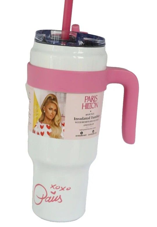 Paris Hilton Tumbler White/Pink