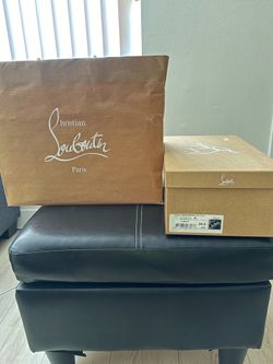 Christian Louboutin Louis Junior Spikes Orlato Flat Beau Velvet Size  6.5