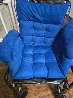Wheelchair Cushion Set – Blue Padded Seat, Back & Armrests