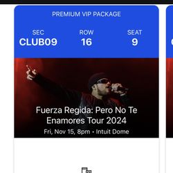 Fuerza Regida Vip Tickets $400 Each 