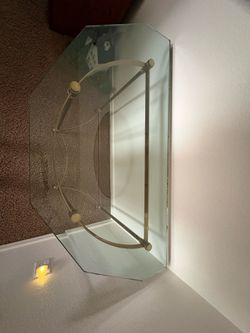 Glass Brass entrance table