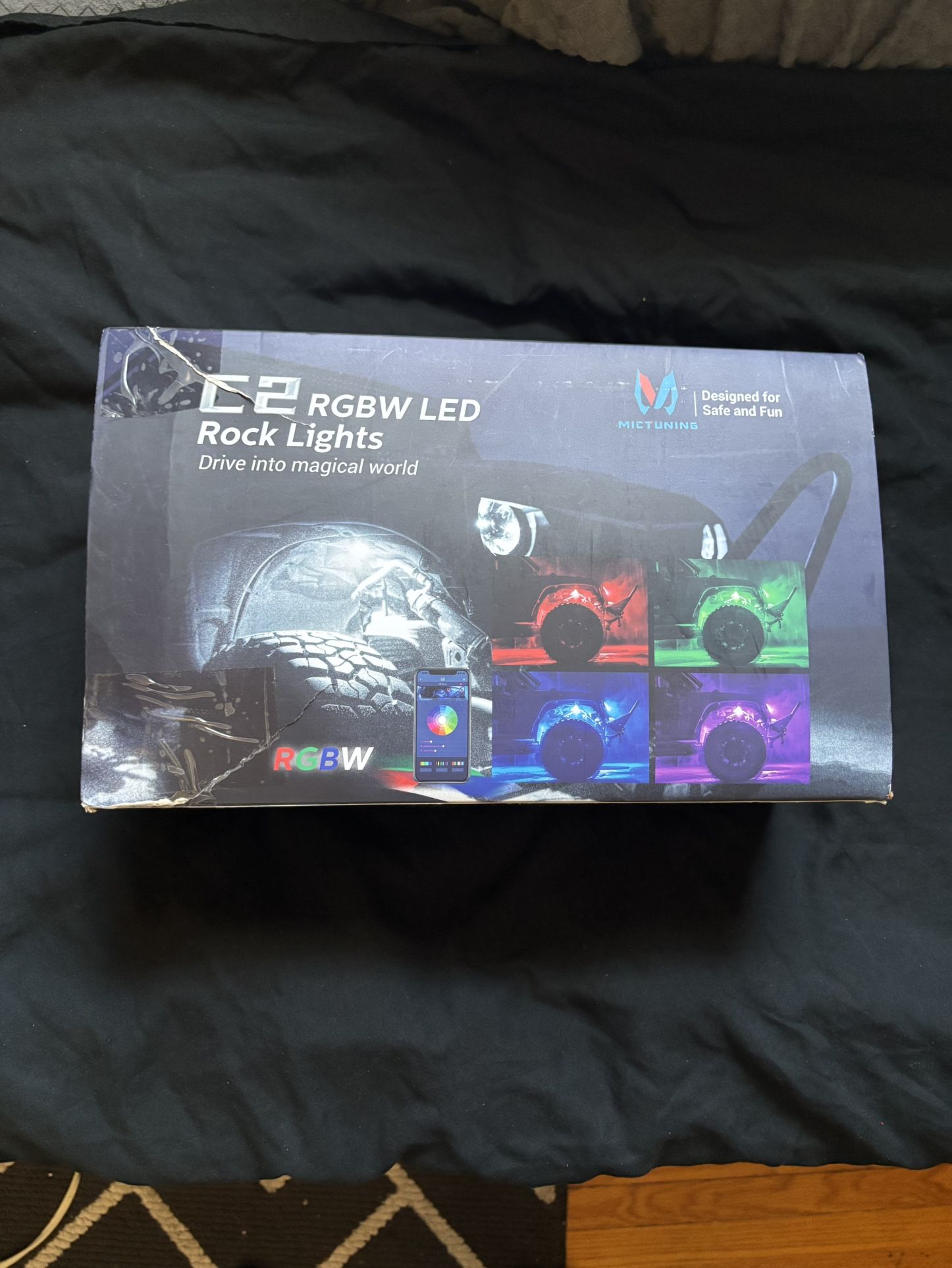 MICTUNING Curved C2 8 Pods RGBW LED Rock Lights Underbody Underglow Neon Lights