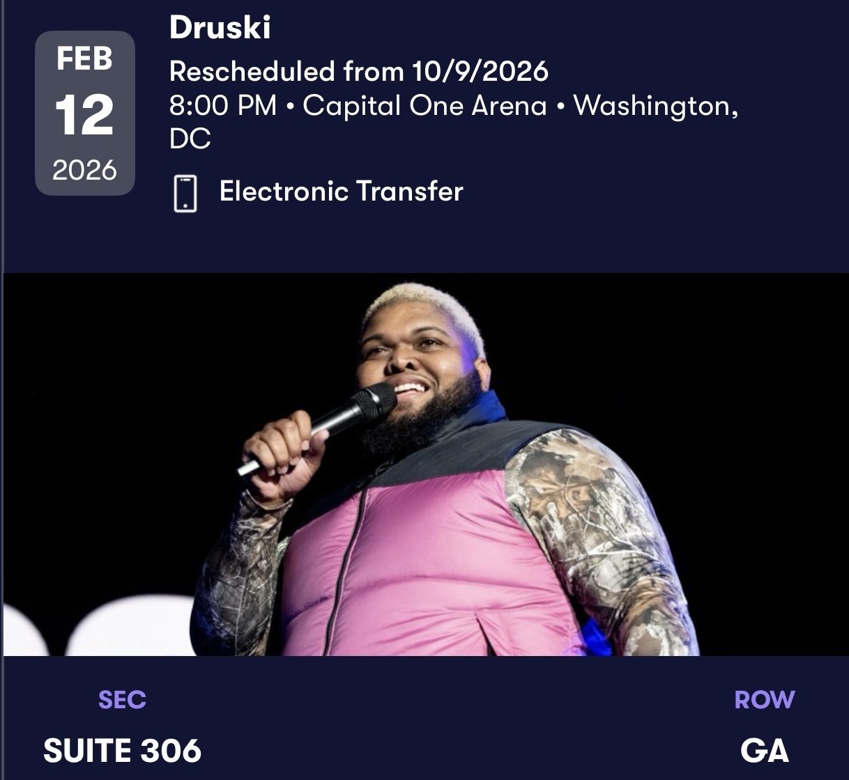 Suite Tickets to see Druski and others live! (Price is for Two Exec tickets)