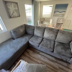 108” 3 Seat Couch w/ Left Facing Chaise Sofa