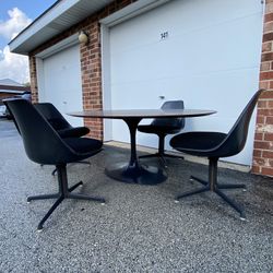 Mid-Century Modern Burke, Inc  Tulip Table and Chairs Set