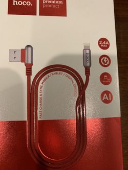 New Hoco Anti-Bending Lightning Cable 120cm Or 4ft Cotton Braided Charging Cord