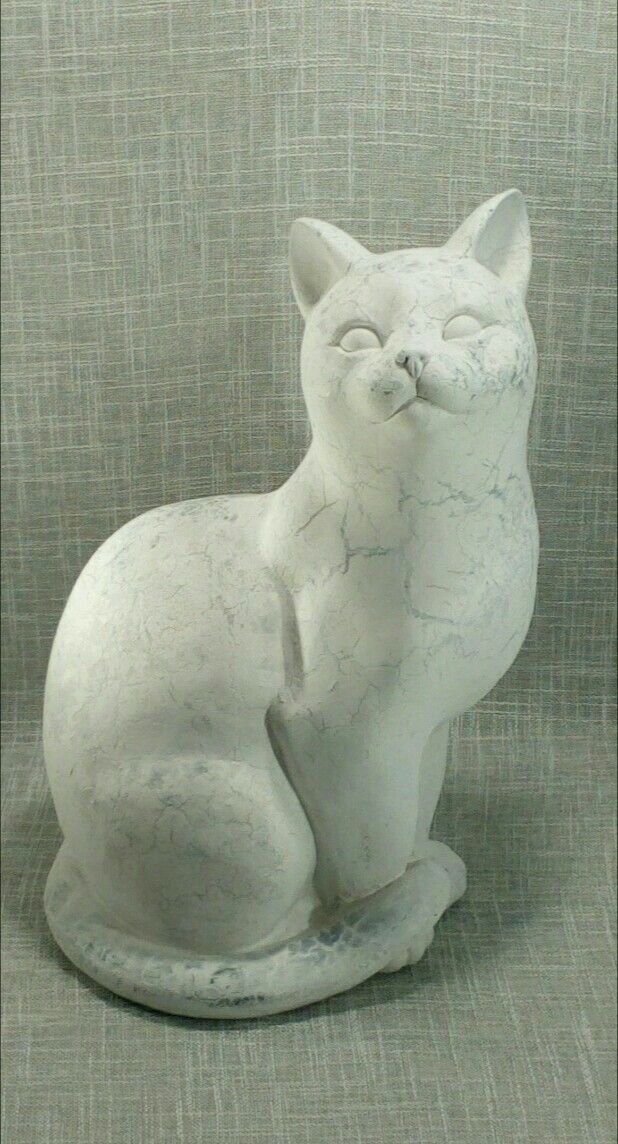 Ceramic Cat Sculpture (life size)14"x9"x6" *PICKUP ONLY* home decor, household