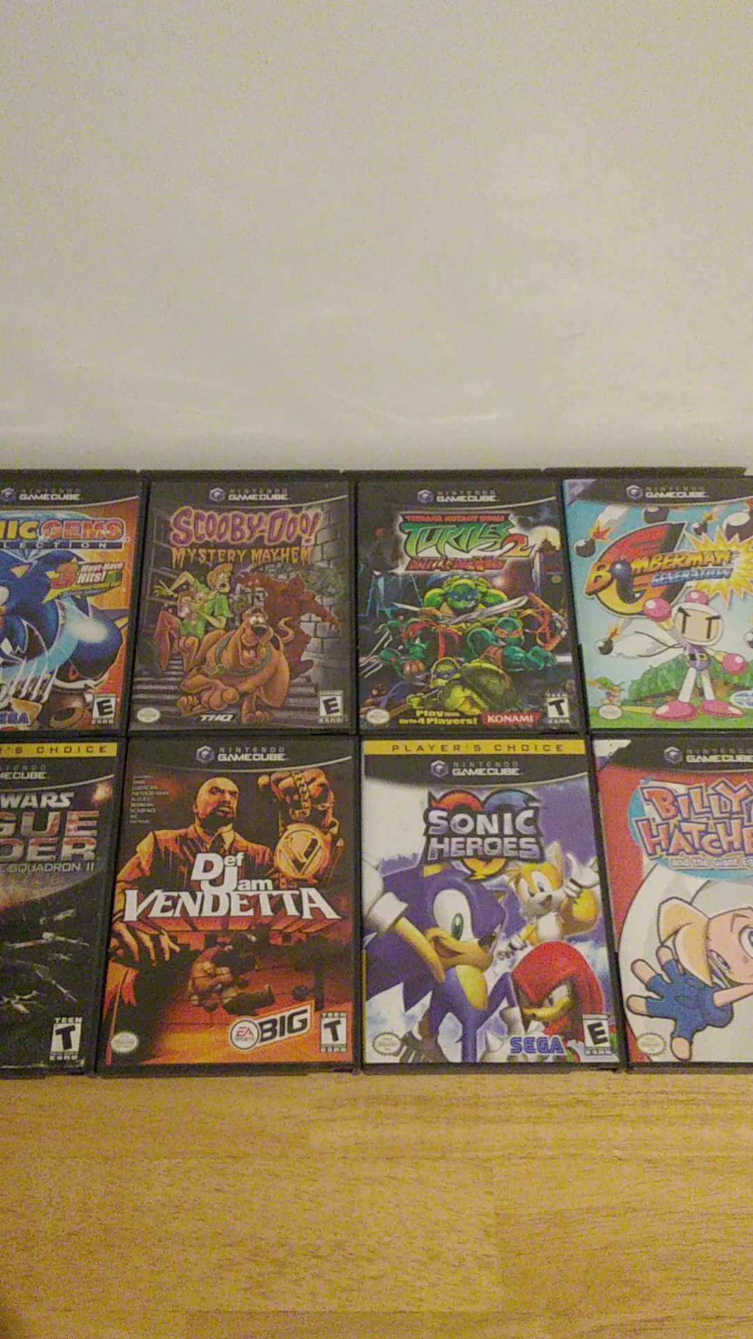 8 gamecube games. Nintendo