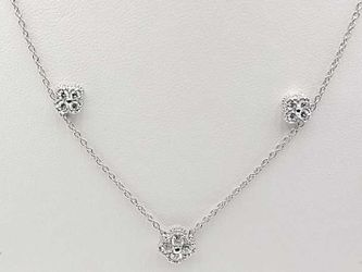 0.44 Dwt Lab Diamond Pendant Necklace & Earrings Ensemble Sterling Sliver Mk1225rzmia