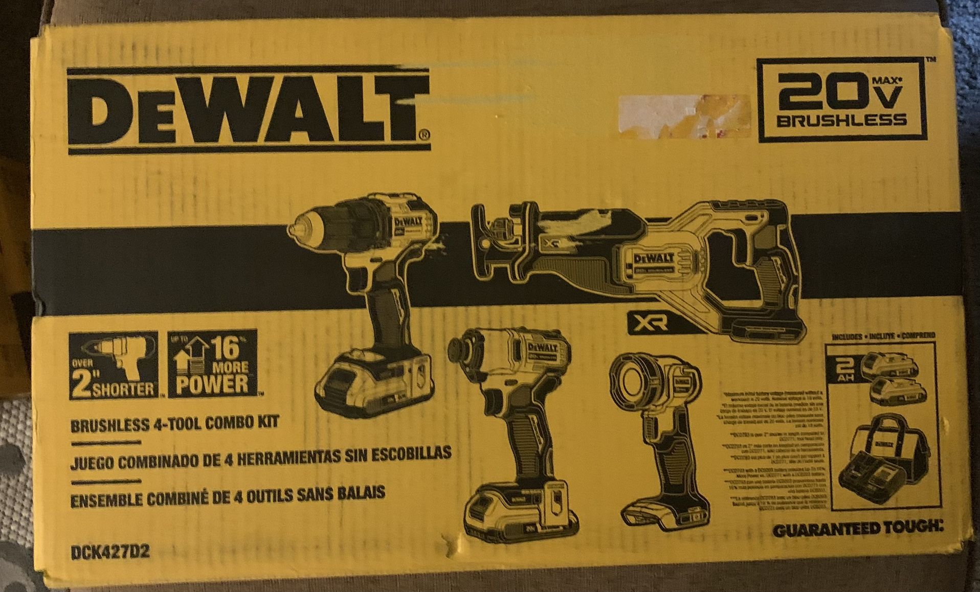 New DeWalt 4 Tool Combo Kit DCK427D2
