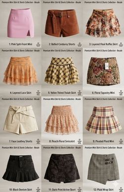 Skirts, Skorts & Shorts Collection – Cute Mini Skirts / Jean Shorts Bundle