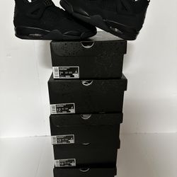 BRAND NEW JORDAN 4 “BLACK CAT” FOR SALE! MENS SIZES 7.5, 12, & 13 $345