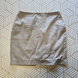 Woman's Skirt Banana Republic Cream Beige Petite Size 6P Y2K Retro 