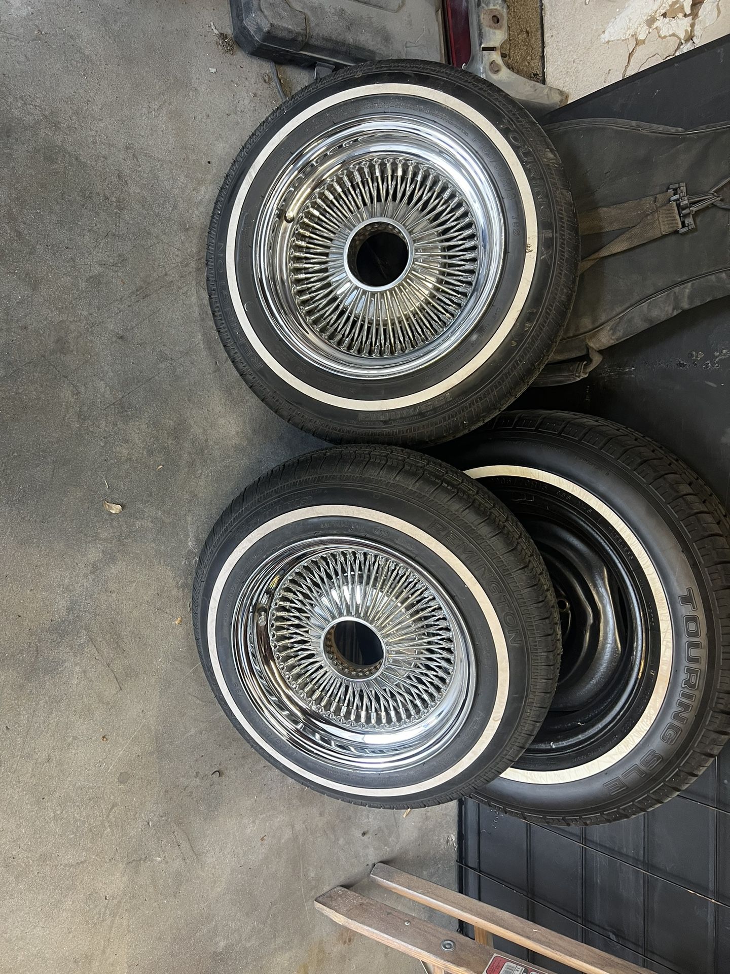 13 Inch Wire Wheels Shallow Rims Bomb Lowrider