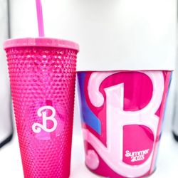Barbie Movie Collectible 20oz Tumbler and Popcorn Tin