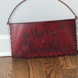 Merry Christmas Metal Wall Decor 