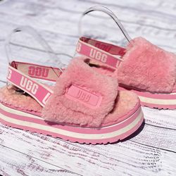 UGG Disco Pink Slides Women’s Size 7