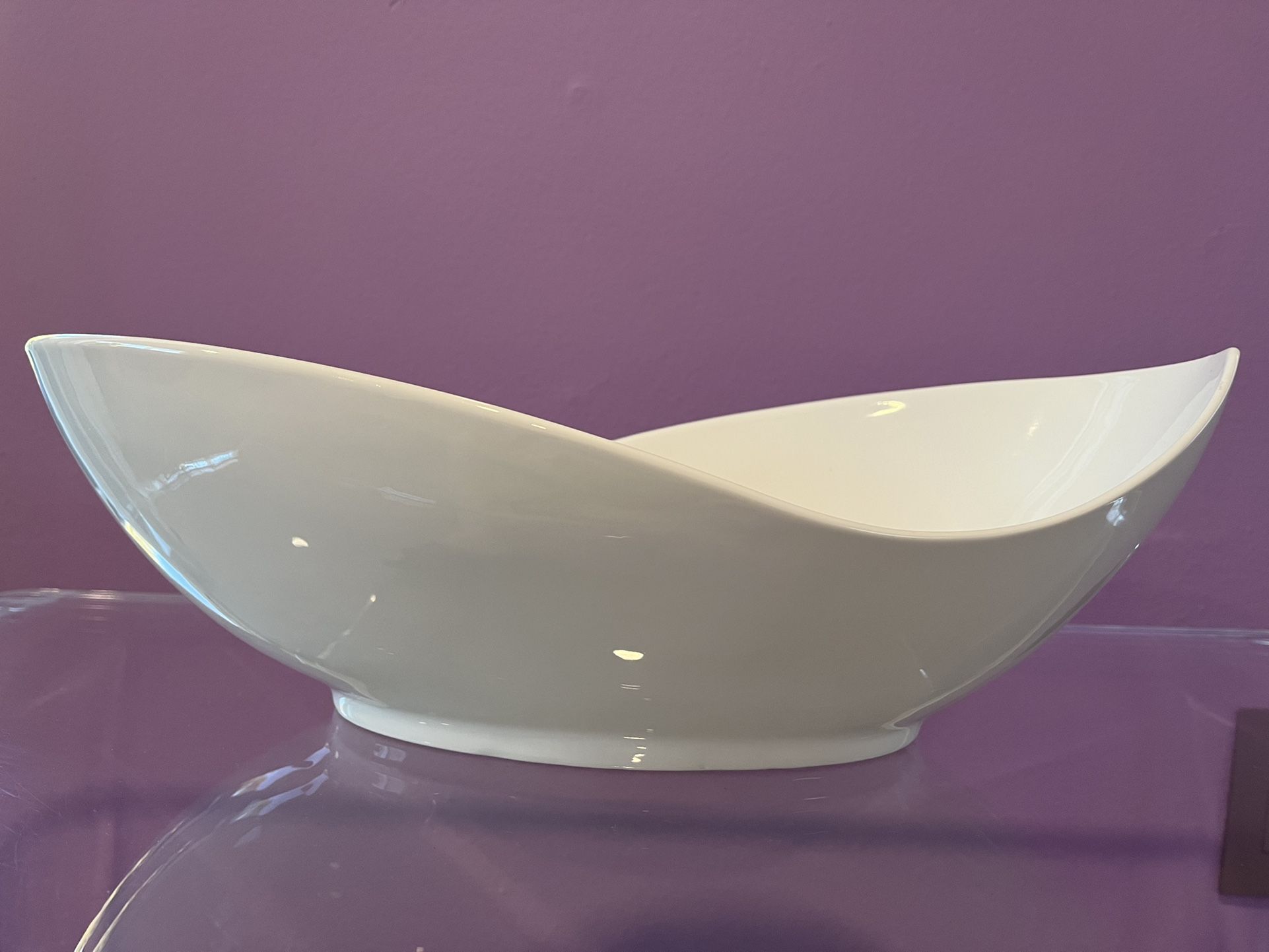 Strawberry Street-oven/microwave/dishwasher safe, porcelain, white 16.5 x 8.5 x 5.5 