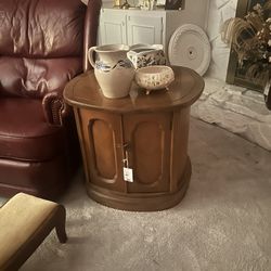 Wooden Storage Side Table