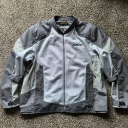 Klim Induction Pro breathable mesh motorcycle jacket size 3XL in grey with pads