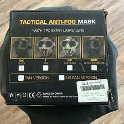 ATAIRSOFT Tactical Anti Fog Mask. New In Open Box