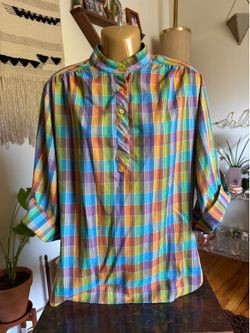 Vintage Tomorrow’s Dream Multicolor Plaid Top