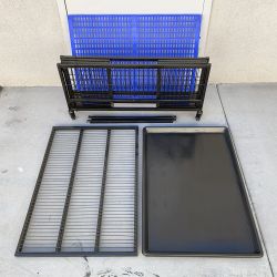 New In Box $100 Dog Whelping Cage 41” Kennel w/ Plastic Tray and Floor Grid 41x29x15” inches