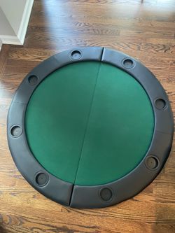 Poker Table Top (wood backing) - like new condition