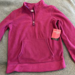 Danskin Now Girl Pink Active Pullover Fleece Sweater. Size M (7/8) Brand New 