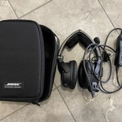 Bose A20 Aviation Headset with Bluetooth & Dual Plug Cable 