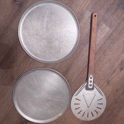 Pizza peel and pans