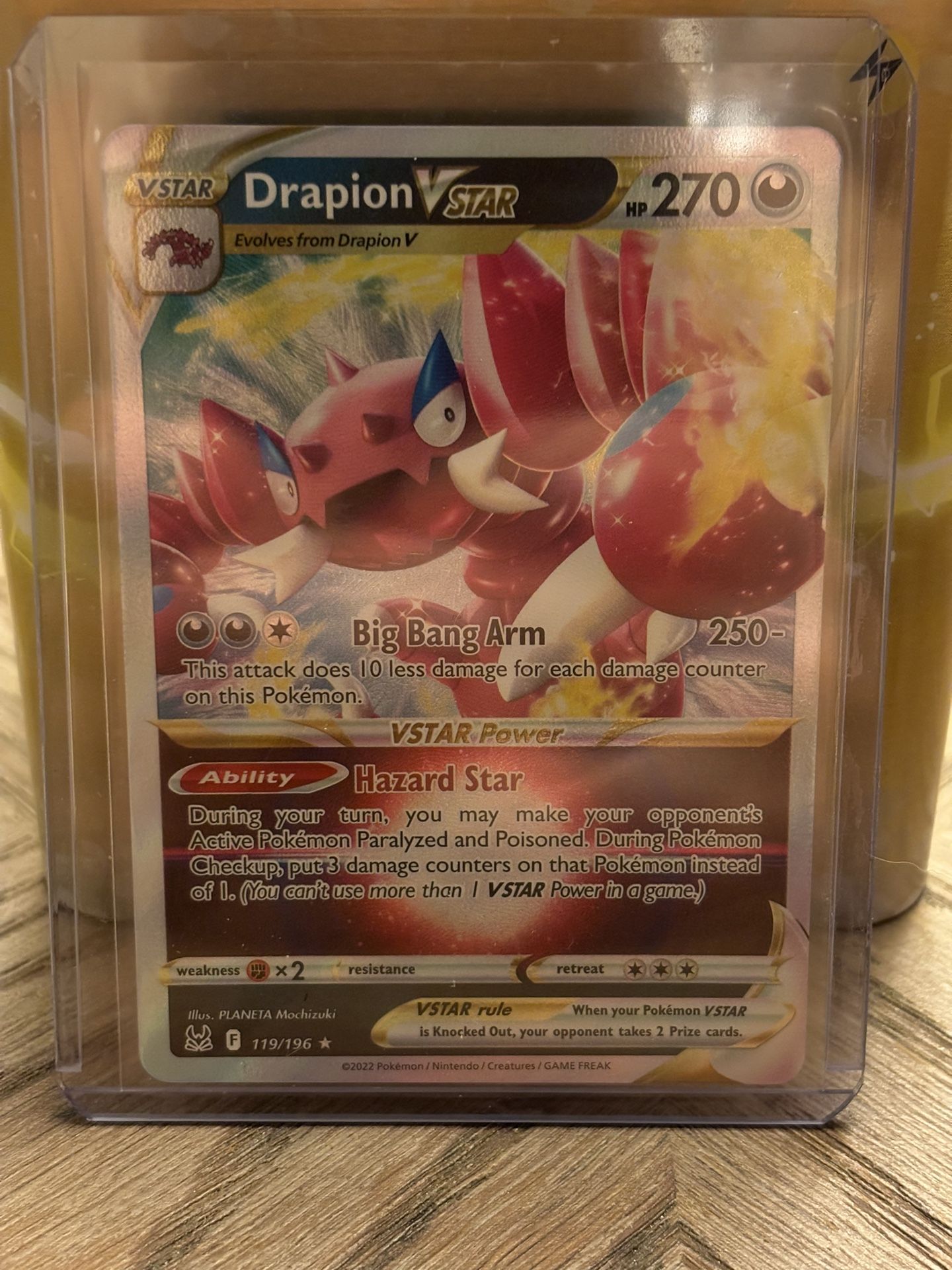 Holo Drapion VSTAR 119/196 Ultra Rare Lost Origin Pokemon TCG
