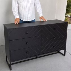 New In Box Dresser for Bedroom with 6 Drawers Modern Contemporary Design Clothing Organizer Storage Black Color 