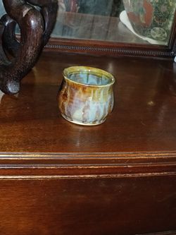Glazed ceramic pottery bowl