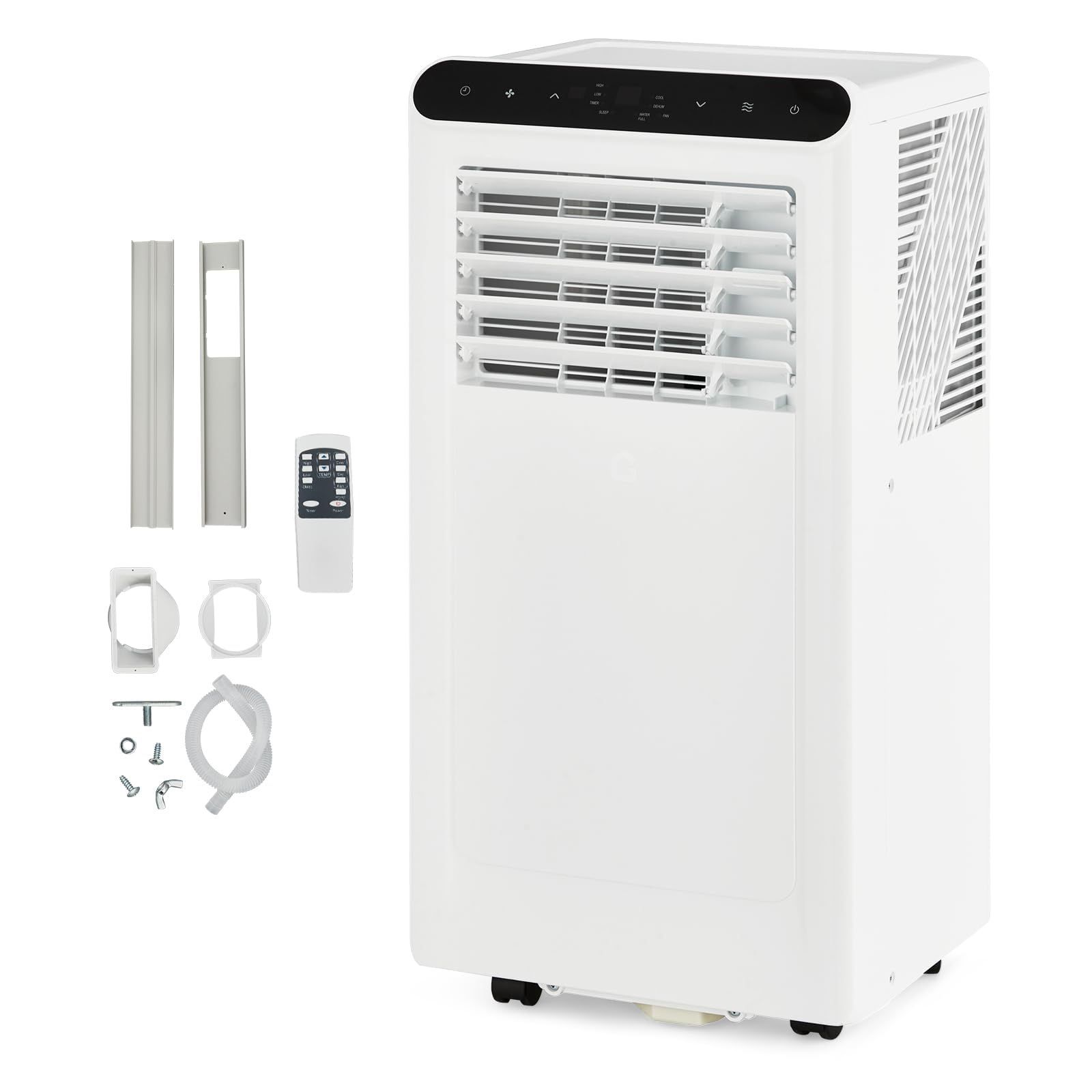 GarveeHome Portable Air Conditioner, 8,000 BTU For Large Room Up To 450 Sq. Ft., Smart AC With Window Kit And 24H Timer, Dehumidifier & Fan Modes, Bed