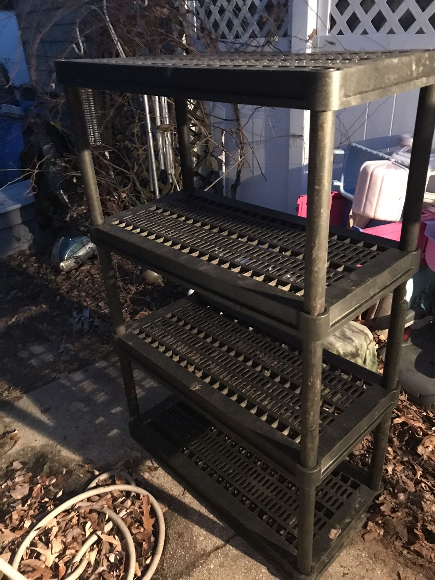 Nice heavy duty large four tier shelf unit only $40