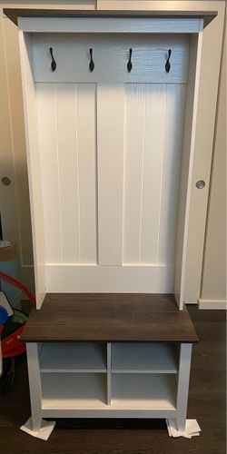 Entryway Hall Tree with Bench and Storage