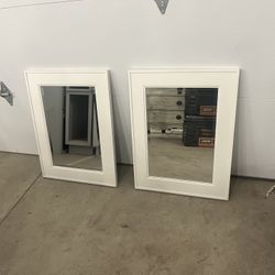 2- White Mirror 22.5” X 29.5”