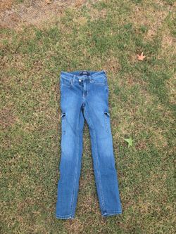 Hollister blue and black high rise jeans