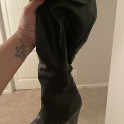 Black Thigh High Boots 