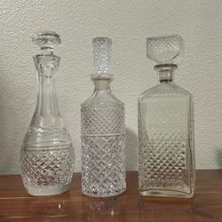 2 Decanters All Crystal 