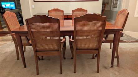 Mid-Century Modern Rosewood Dining Set - Table, 6 Chairs & Buffet Credenza