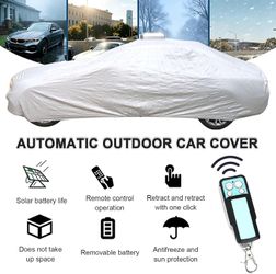 Automatic Retractable Car Cover – Solar Powered, Remote Control, Waterproof & Windproof, Sedan 3XL